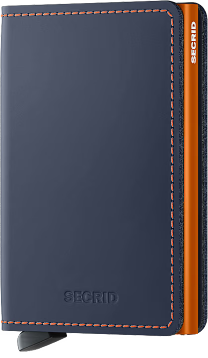 Night Blue & Orange Slim Wallet